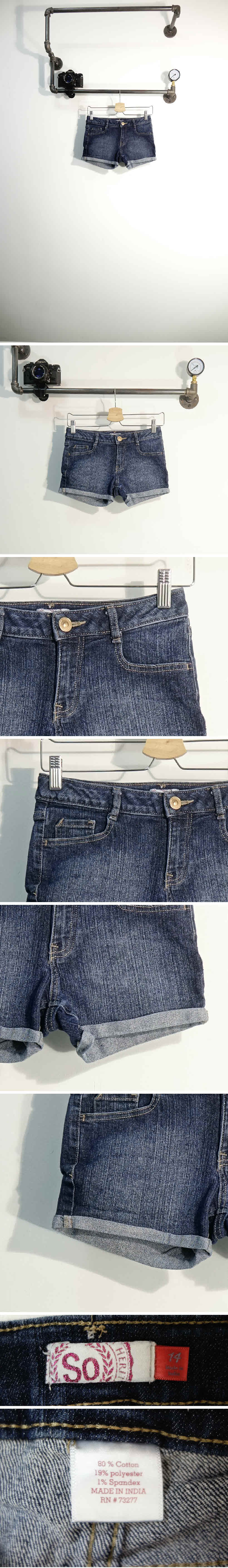 핫팬츠 블루 데님 핫팬츠
