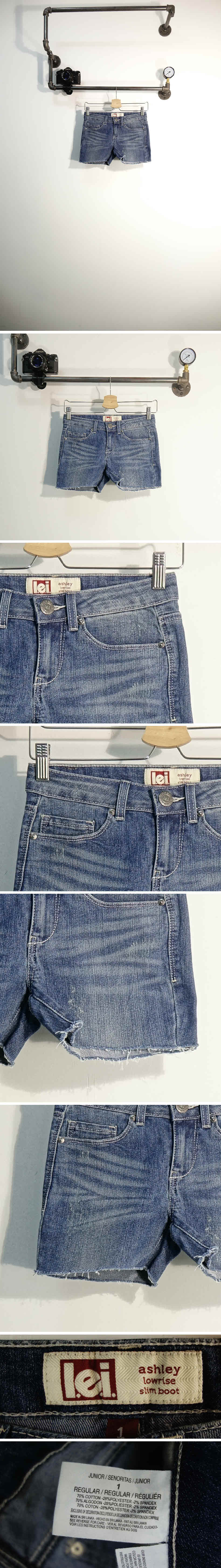 블루 데님 핫팬츠