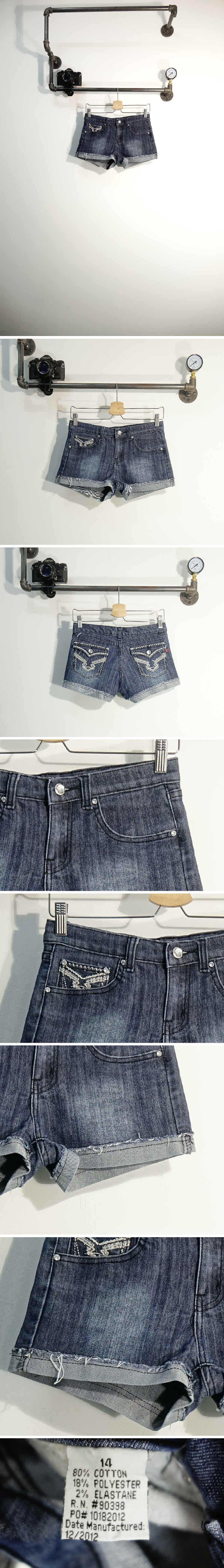 핫팬츠 블루 데님 핫팬츠
