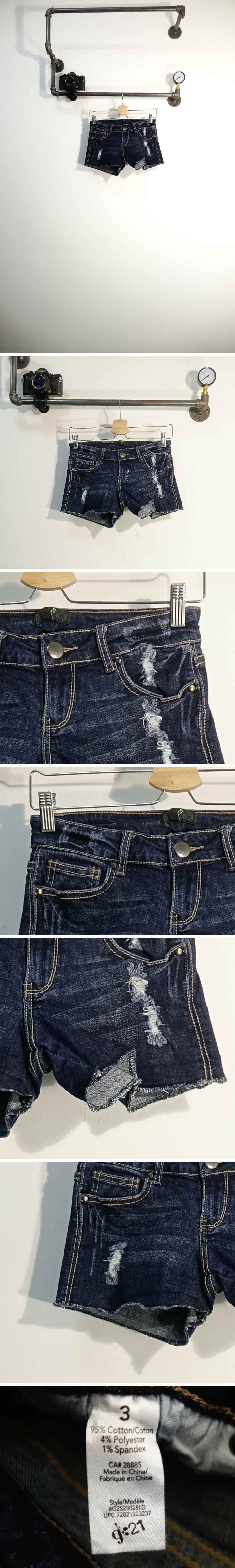 핫팬츠 진청 데님 핫팬츠
