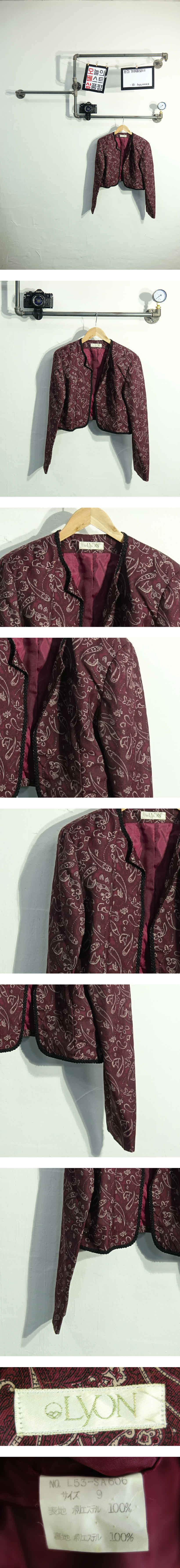 버건디 오픈형자켓 버건디 오픈형자켓