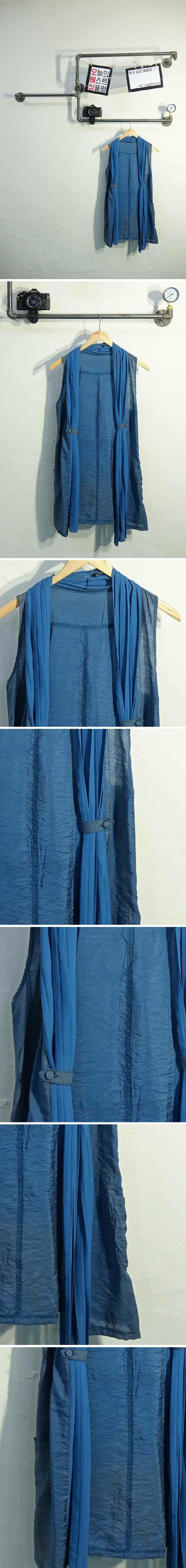 블루 오픈형민소매가디건 블루 오픈형민소매가디건