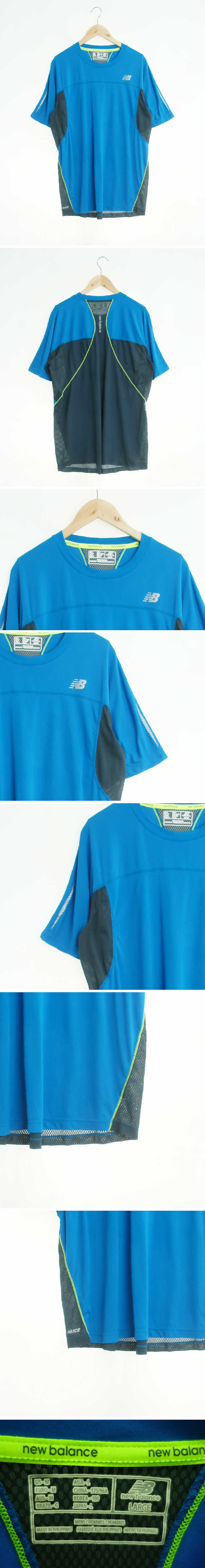 뉴발란스 스포츠반팔티 뉴발란스 블루 스포츠반팔티