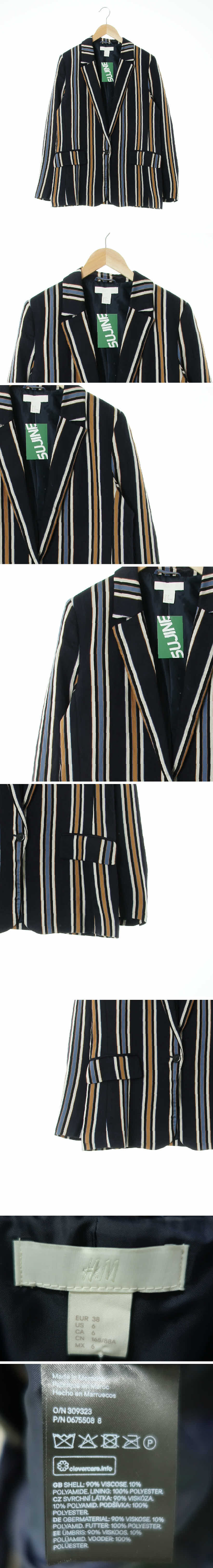 h&m 오버핏원버튼자켓 h&m 네이비 오버핏원버튼자켓