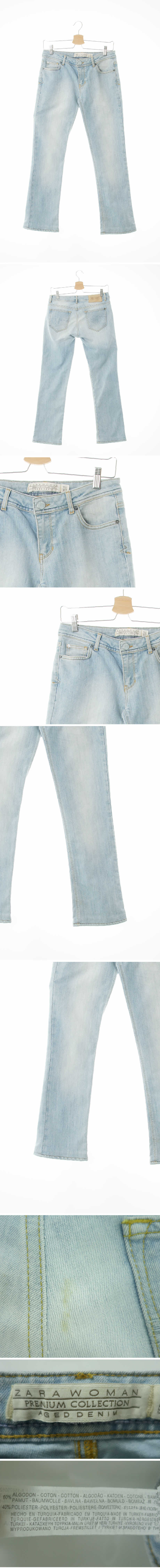 자라우먼 워싱부츠컷진 리바이스 중청 데님 스트레이트진