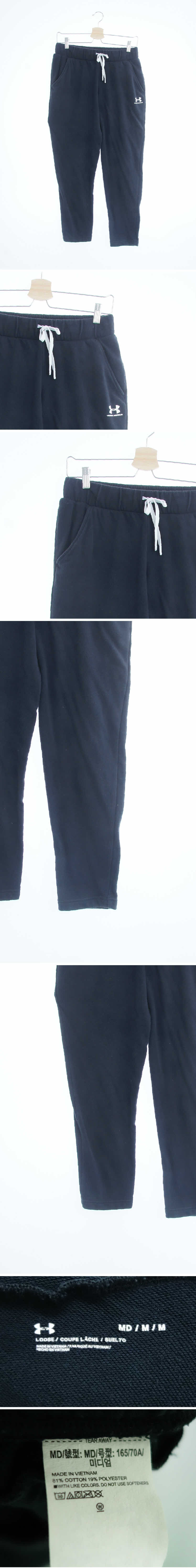 언더아머 트레이닝팬츠 언더아머 블랙 면혼방 트레이닝팬츠