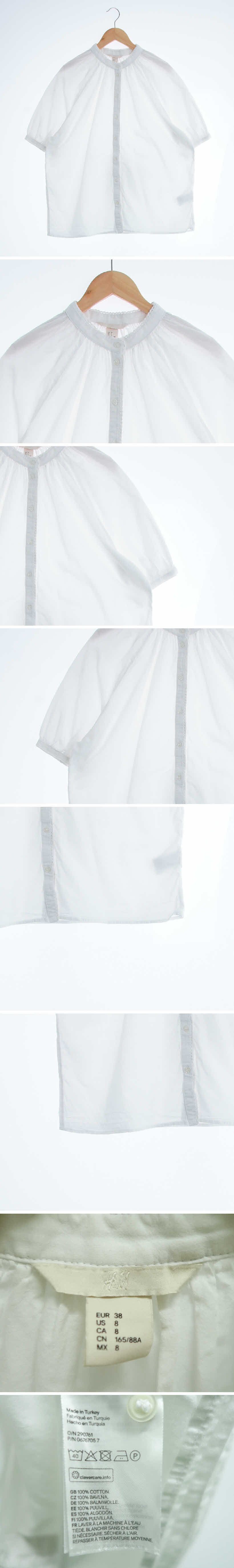 h&m 퍼프반팔셔츠