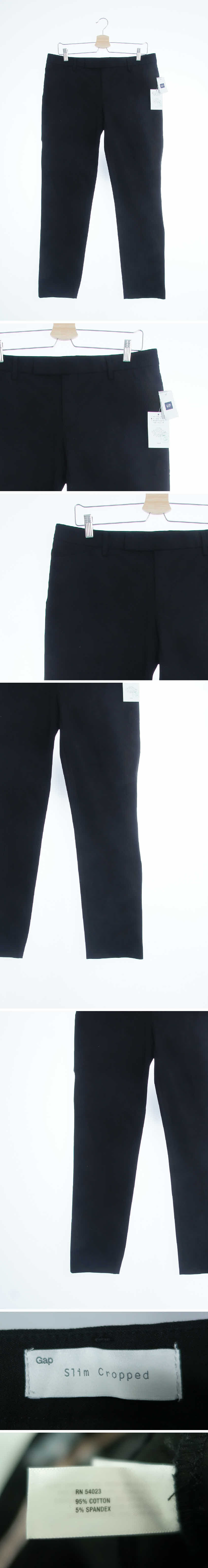 gap 트루블랙 면혼방 슬림크롭팬츠
