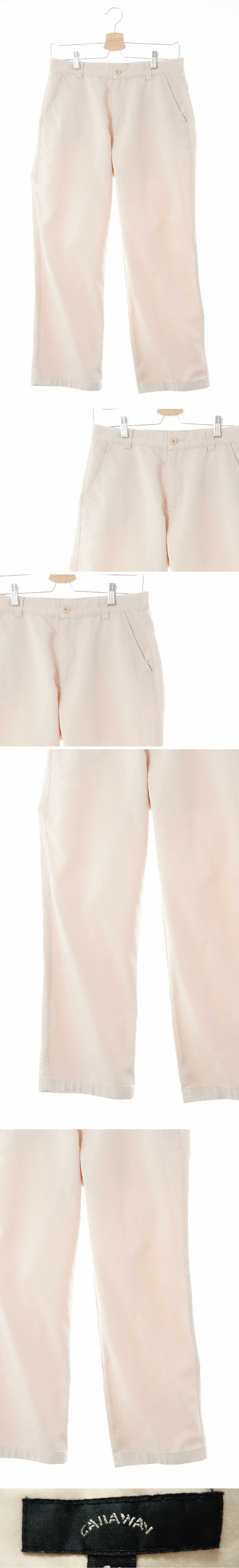 캘러웨이 아이보리 면혼방 일자바지