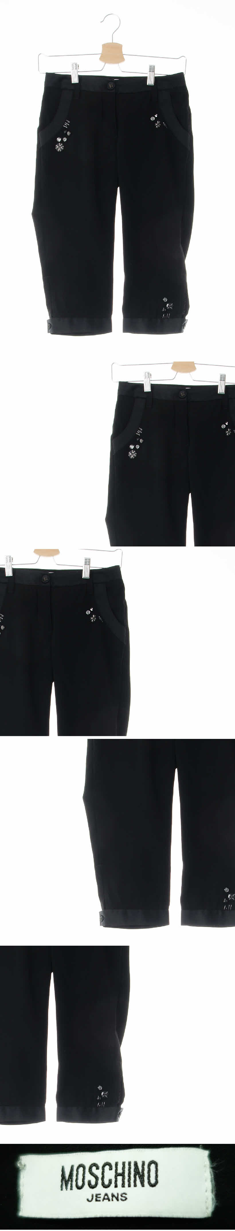 moschino 7부바지 moschino 블랙 7부바지