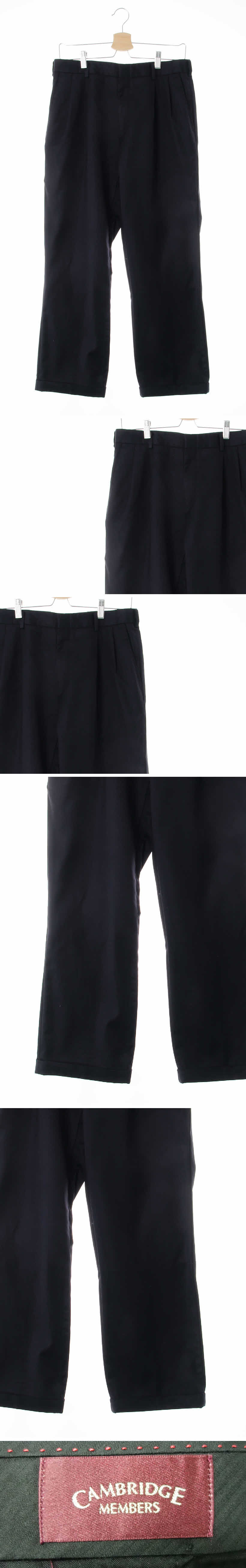 캠브리지 블랙 울 롤업정장바지