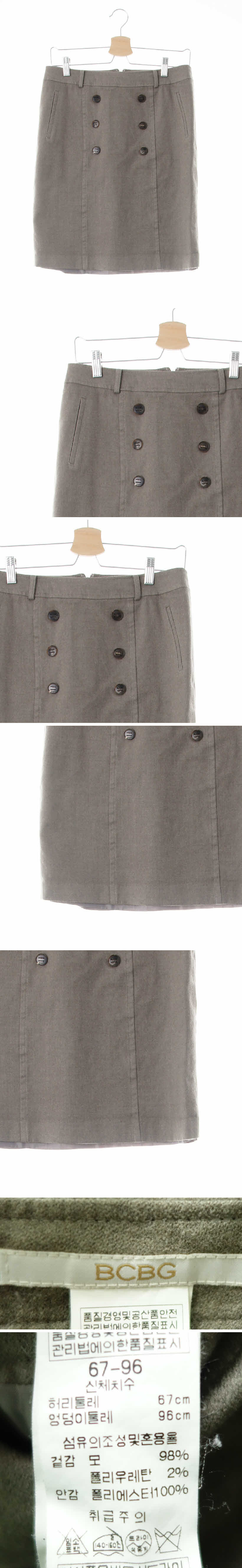 bcbg 더블버튼h라인스커트 bcbg 모카베이지 울혼방 더블버튼h라인스커트