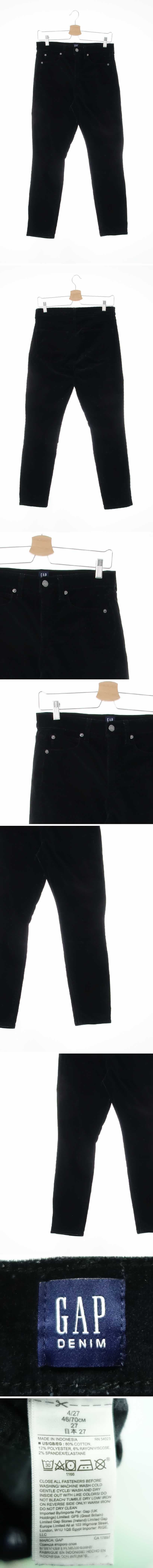 gap 벨로아스키니팬츠 gap 블랙 면혼방 벨로아스키니팬츠