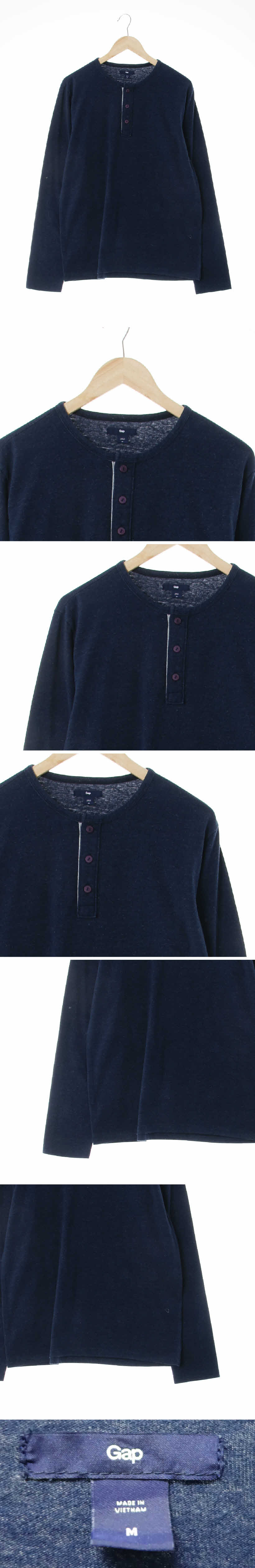 gap 하프버튼긴팔티 gap 네이비 면 하프버튼긴팔티