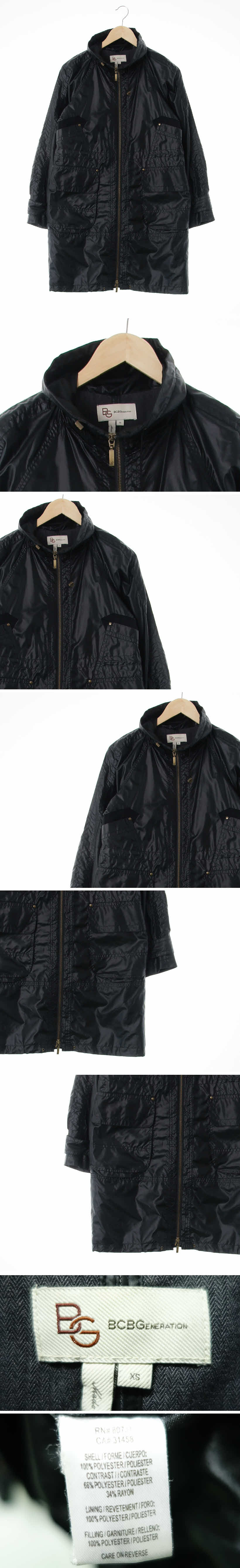 bcbg 유광집업코트 bcbg 블랙 유광집업코트