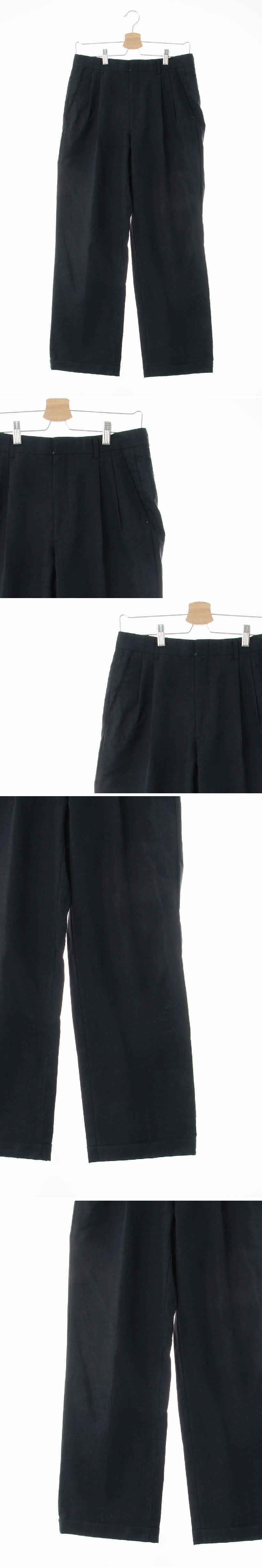 갤럭시 핀턱롤업정장팬츠 갤럭시 차콜 울혼방 핀턱롤업정장팬츠