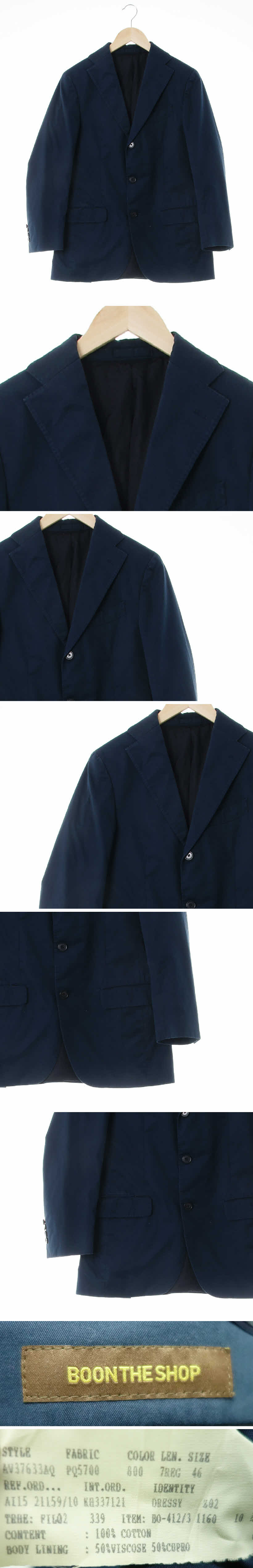 boontheshop 정장자켓 boontheshop 네이비 면 정장자켓
