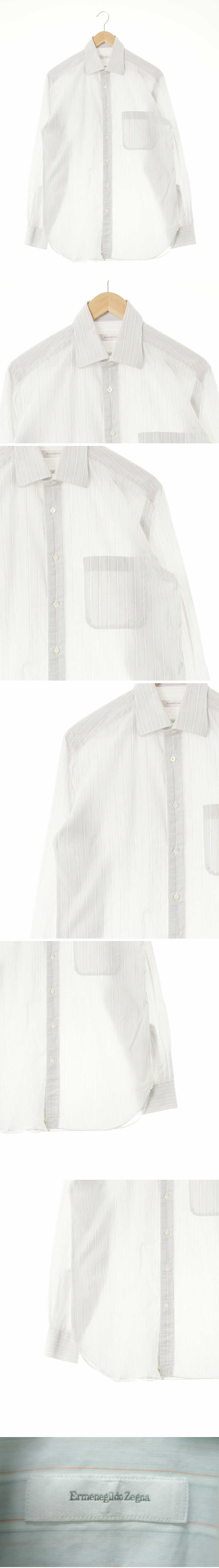 ermenegildozegna 레귤러핏와이드카라셔츠 ermenegildozegna 카운트리에어 스트라이프 면혼방 레귤러핏와이드카라셔츠
