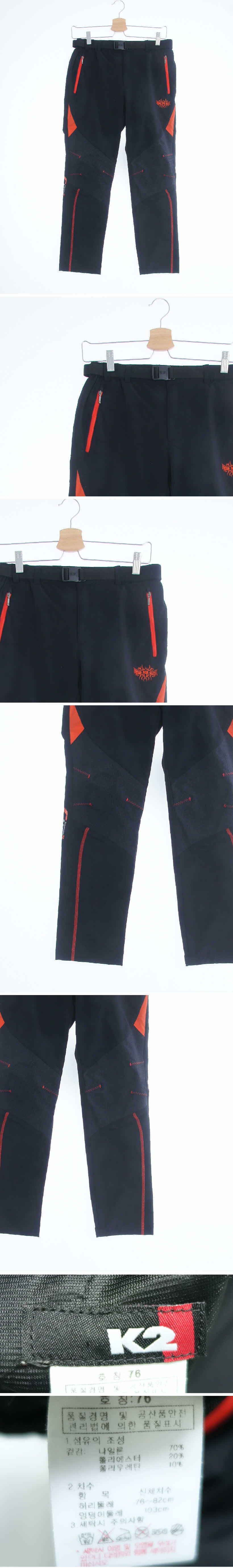 k2 무릎배색스티치등산팬츠 k2 블랙 무릎배색스티치등산팬츠