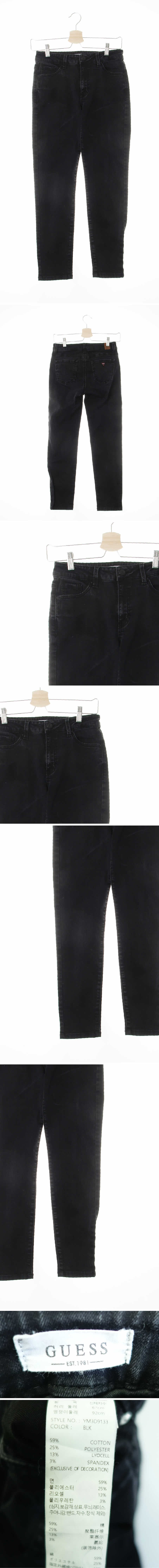 Guess 하이스키니크롭팬츠 Guess 다크그레이 데님 하이스키니크롭팬츠
