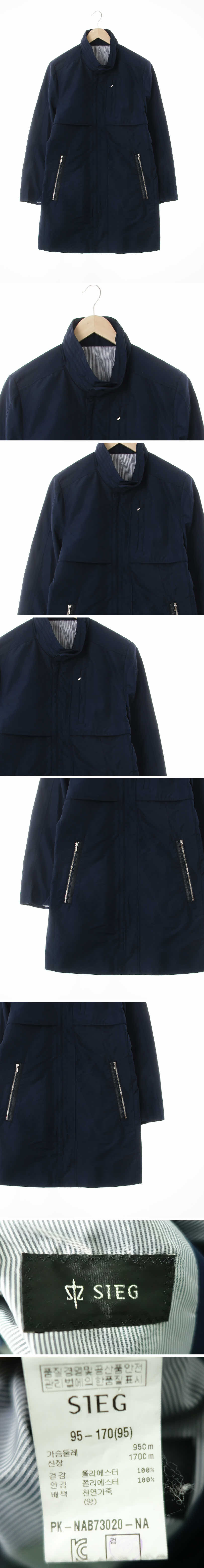 sieg 롱집업자켓 sieg 네이비 롱집업자켓