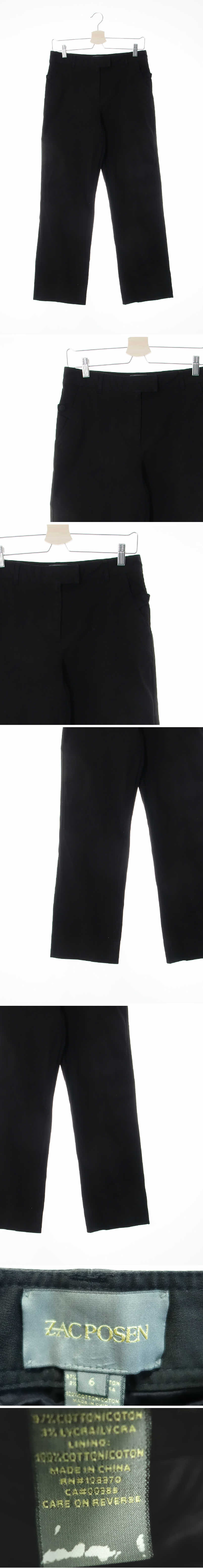 zacposen 스트레이트팬츠 zacposen 블랙 면혼방 스트레이트팬츠