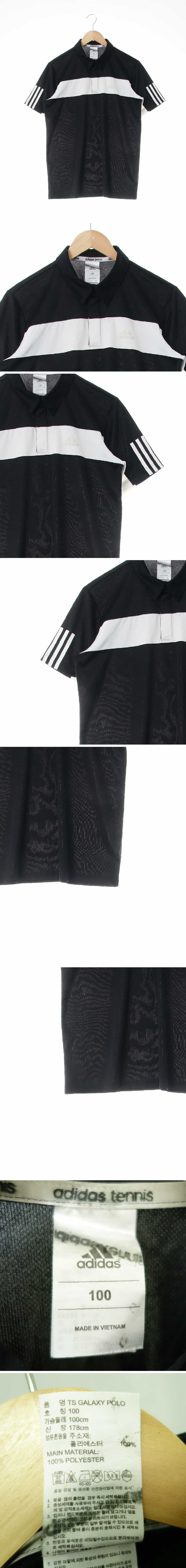 아디다스 투톤히든버튼카라반팔티 아디다스 블랙 투톤히든버튼카라반팔티
