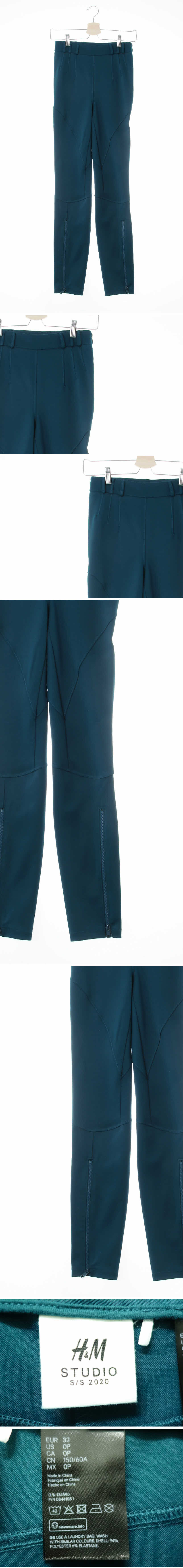 h&m 핀턱짚스키니팬츠 h&m 청록색 핀턱짚스키니팬츠
