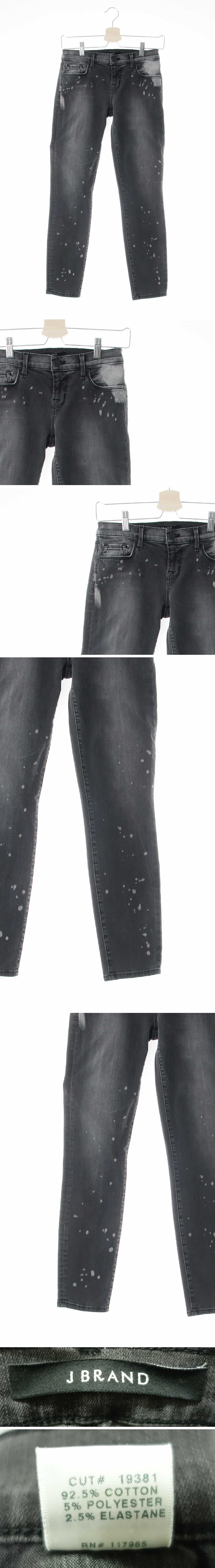 jbrand 나염스키니진 jbrand 회청 흩뿌림패턴 데님 나염스키니진