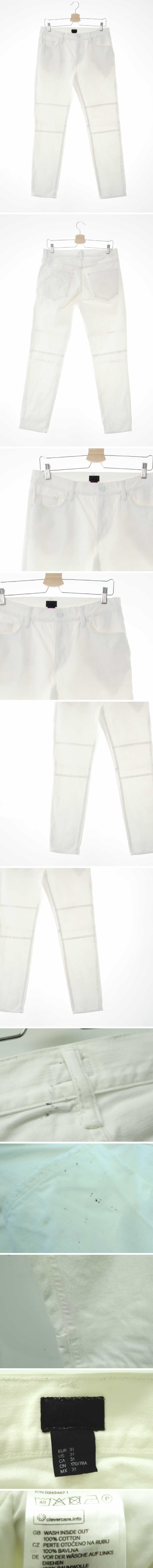 h&m 무릎절개라인슬림핏진 h&m 화이트 데님 무릎절개라인슬림핏진