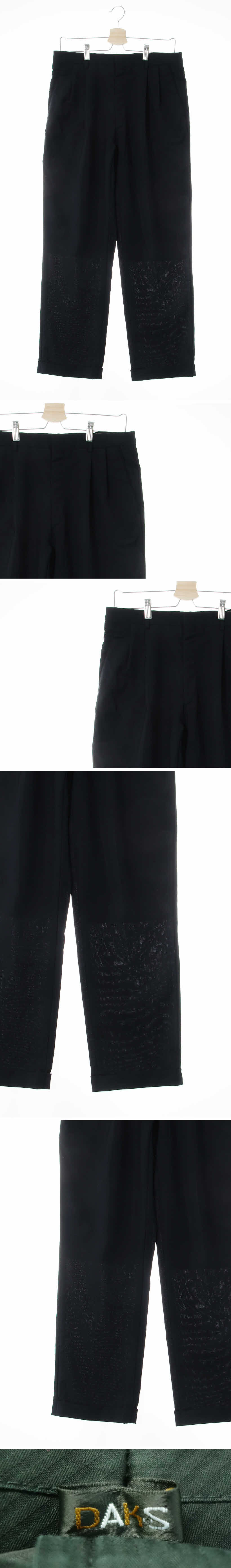 닥스 핀턱와이드롤업팬츠 닥스 블랙 핀턱와이드롤업팬츠