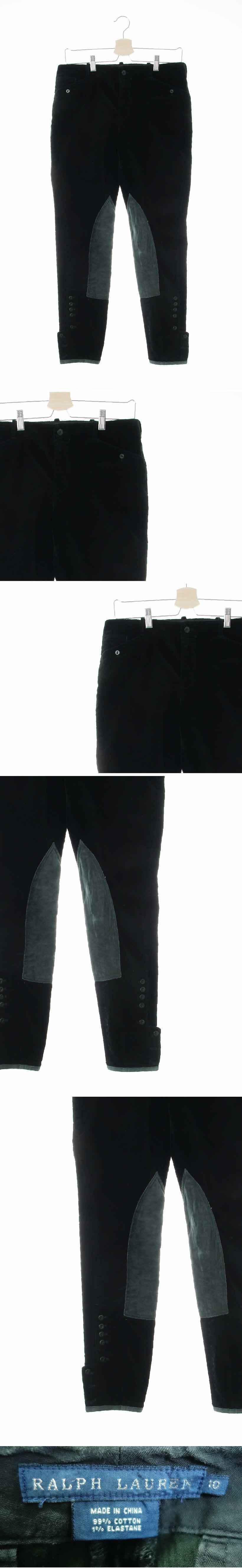랄프로렌 스웨이드배색코듀로이팬츠 랄프로렌 다크그린 면혼방 스웨이드배색코듀로이팬츠