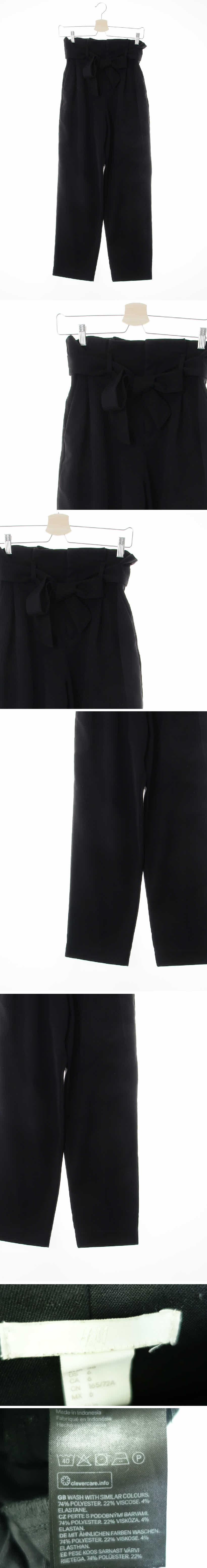 h&m 하이웨스트핀턱슬랙스 h&m 블랙 비스코스혼방 하이웨스트핀턱슬랙스