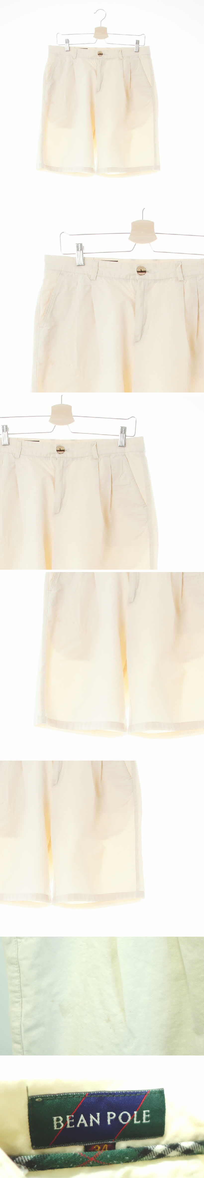 빈폴 투턱치노하프팬츠 빈폴 버터밀크아이보리 면혼방 투턱치노하프팬츠