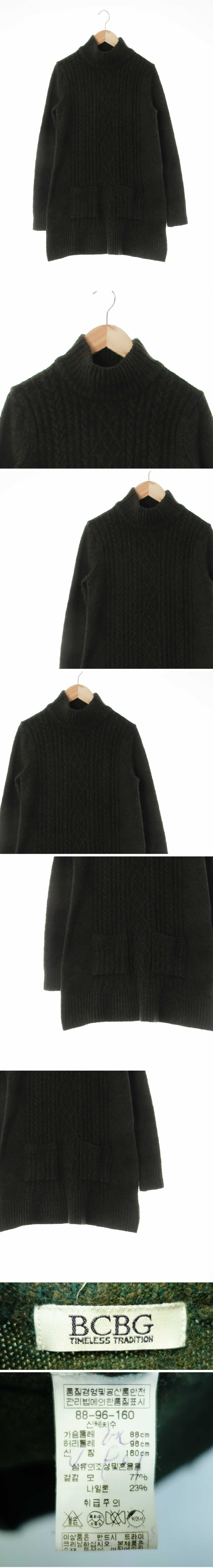 bcbg 꽈배기보카시니트 bcbg 딥그린 울혼방 꽈배기보카시니트