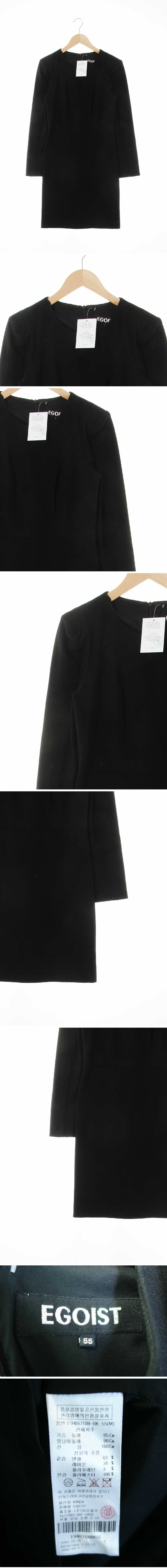 에고이스트 슬림핏절개원피스 에고이스트 블랙 슬림핏절개원피스