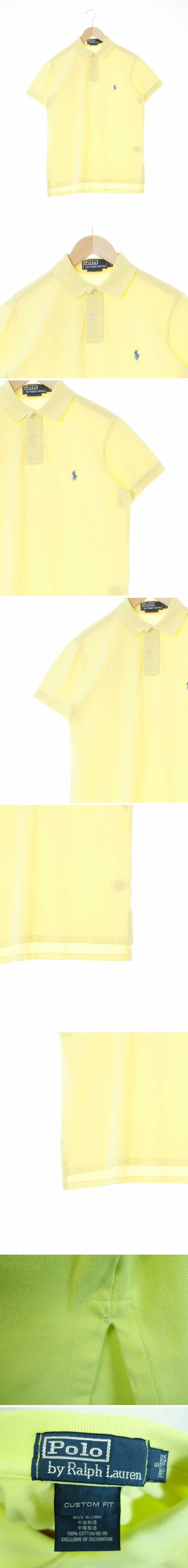 폴로 커스텀핏자수포니반소매카라티 폴로 라임라이트 면 커스텀핏자수포니반소매카라티