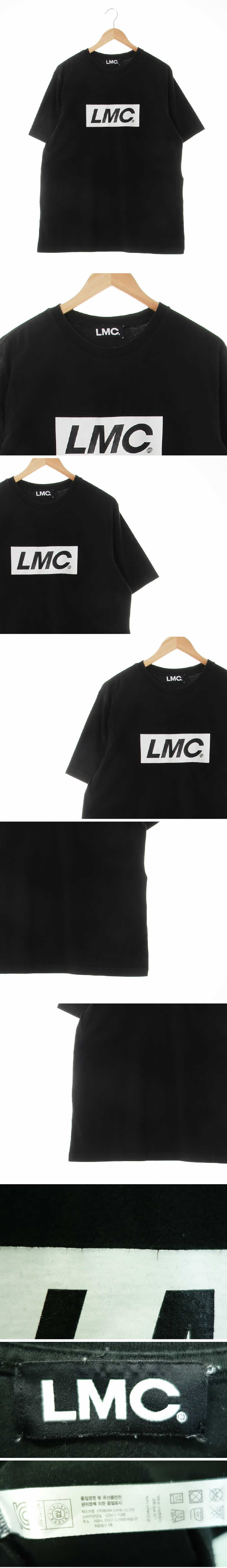 lmc 크루넥반팔티 lmc 블랙 빅로고 면 크루넥반팔티
