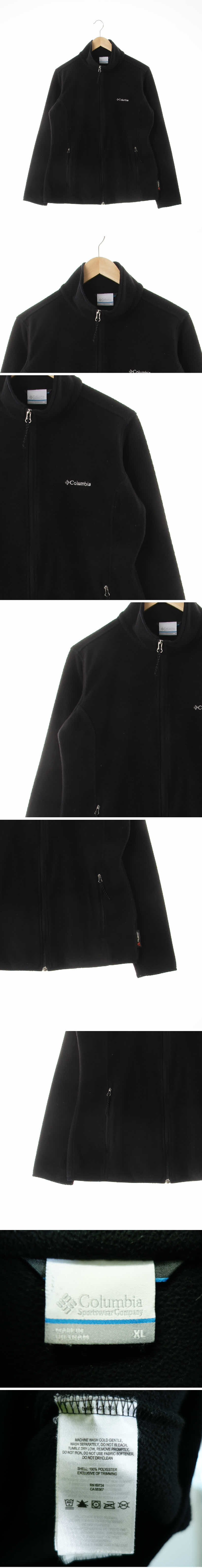 콜롬비아 하이넥후리스집업 콜롬비아 블랙 하이넥후리스집업