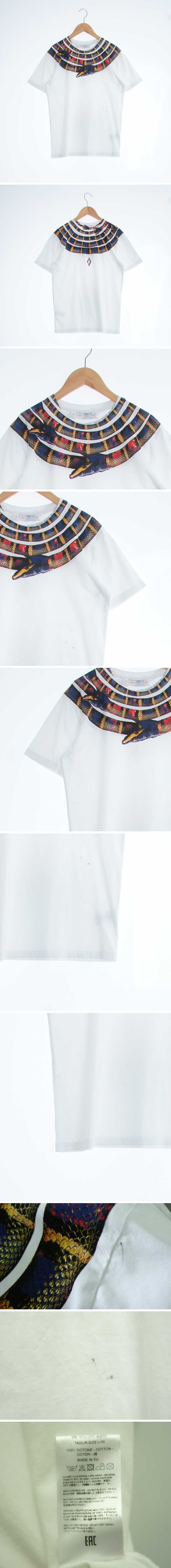 marcelo burlon 스네이크라운드반팔티 marcelo burlon 화이트 프린팅 면 스네이크라운드반팔티