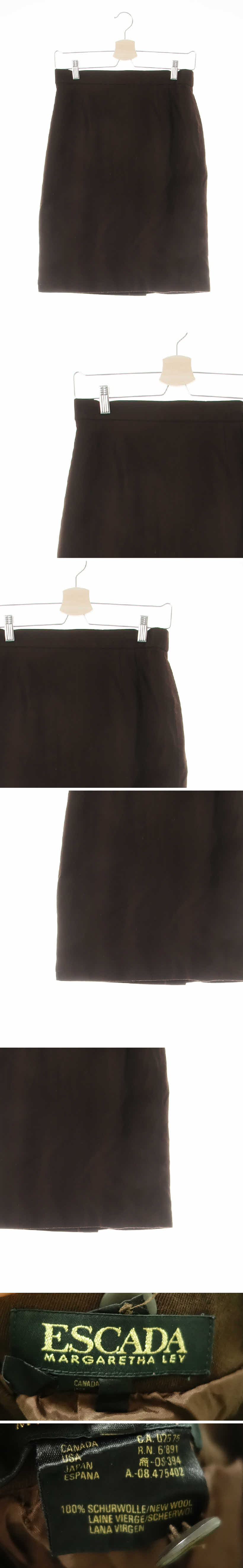 에스까다 h라인미디스커트 에스까다 다크우드브라운 울 h라인미디스커트