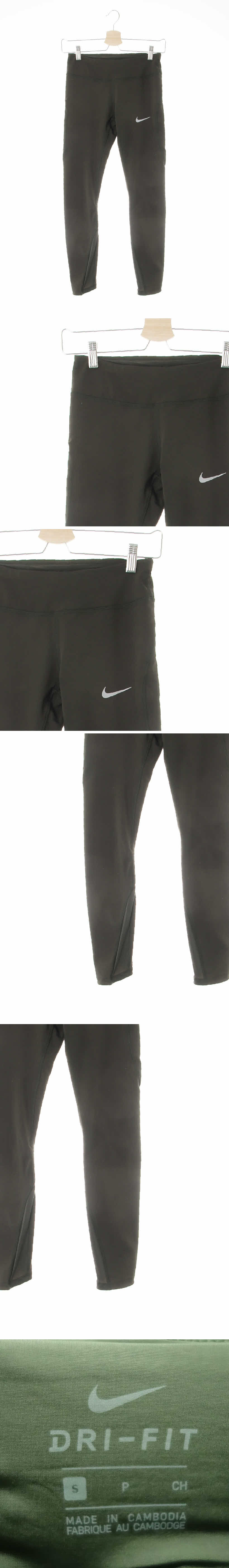 나이키 언발커팅레깅스 나이키 딥올리브그린 드라이핏 언발커팅레깅스