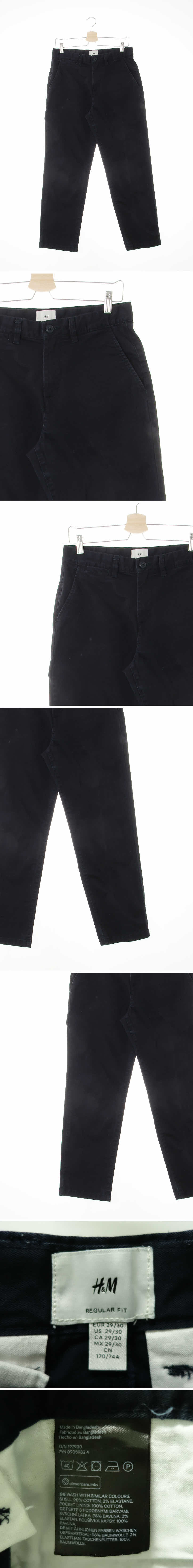 h&m 레귤러핏워싱치노팬츠 h&m 다크네이비 면혼방 레귤러핏워싱치노팬츠