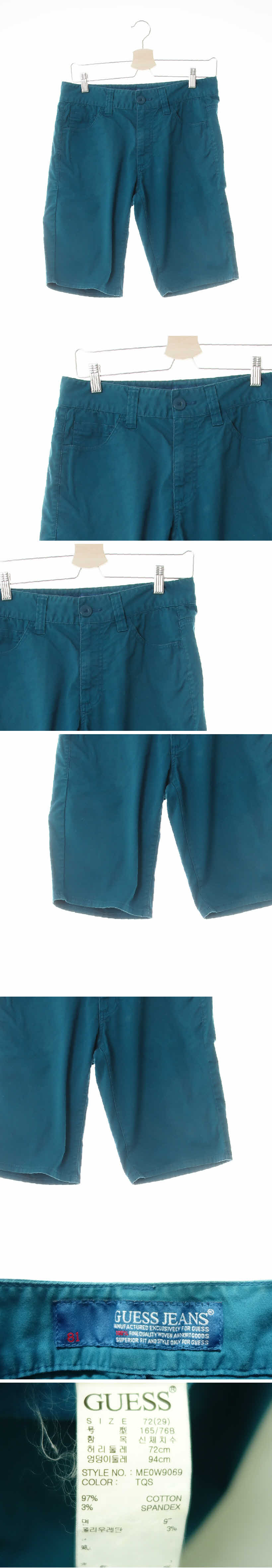 Guess 치노하프팬츠 Guess 딥아프론블루 면혼방 치노하프팬츠