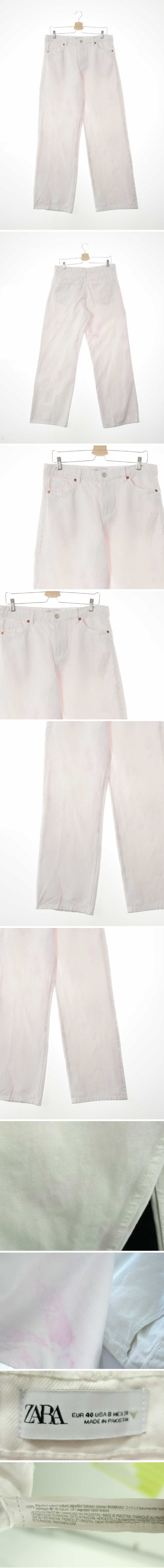 자라 라이트핑크 데님 와이드핏진