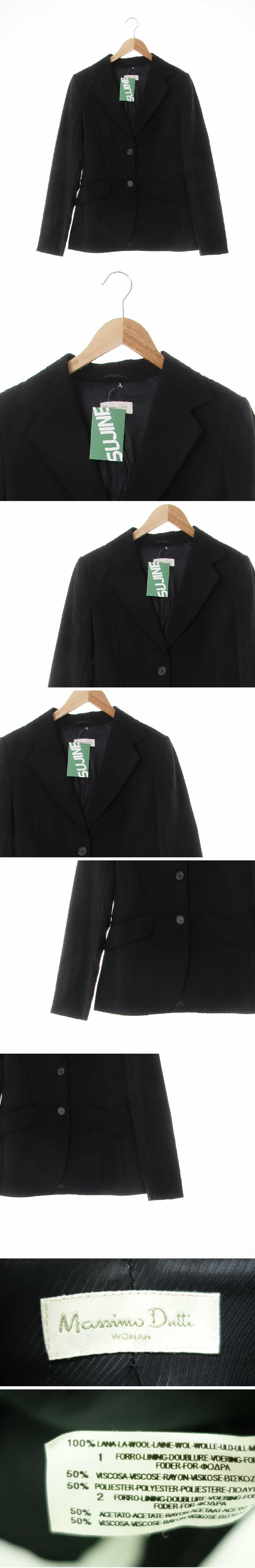 마시모두띠 투버튼블레이저 마시모두띠 블랙 울 투버튼블레이저