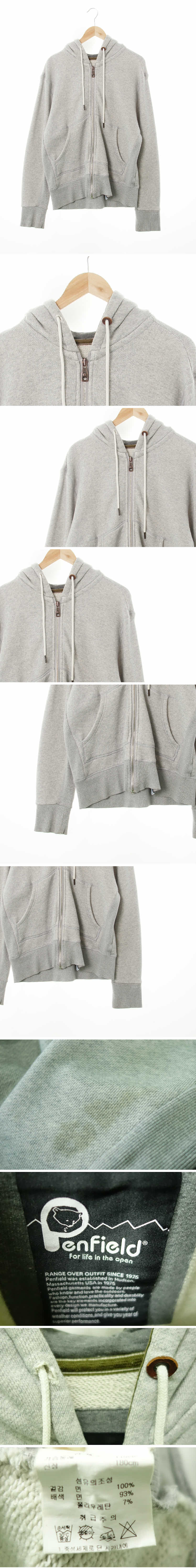 penfield 후드집업 penfield 멜란지그레이 면 후드집업