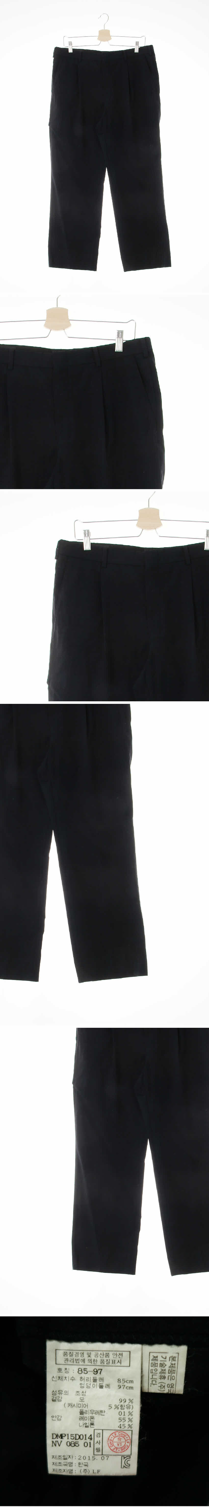 닥스 원핀턱스트레이트팬츠 닥스 네이비 캐시미어혼방 원핀턱스트레이트팬츠