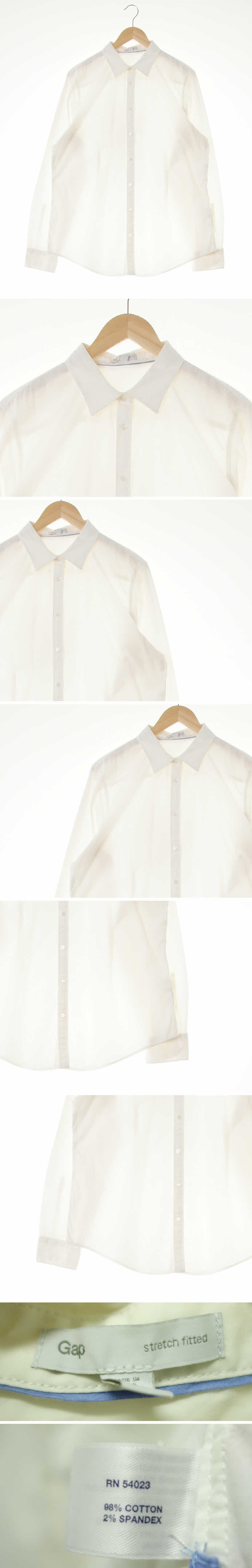gap 긴팔셔츠 gap 화이트 면혼방 긴팔셔츠
