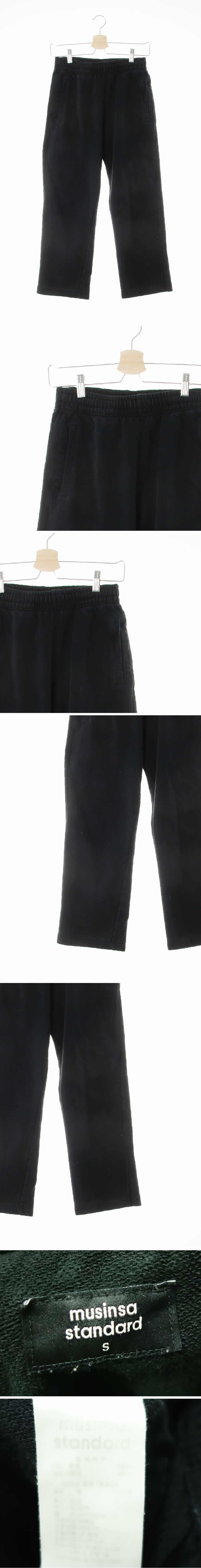 무신사스탠다드 릴렉스트레이닝팬츠 무신사스탠다드 블랙 면 릴렉스트레이닝팬츠